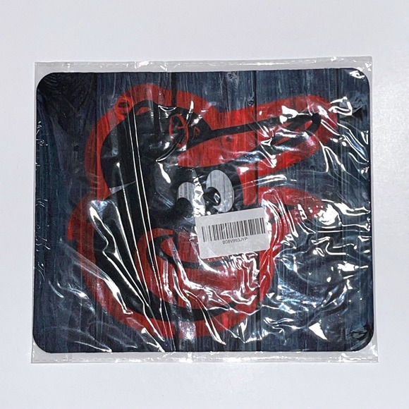 Baltimore Orioles MLB Mouse Pad Blue Wood Grain Smiling Bird Logo Desk Mat - Picture 5 of 5